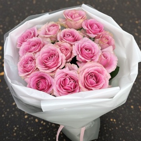 Букет из 15 пудровых роз (70 см) в Рузе