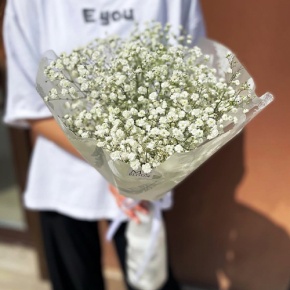 Букет из 5 белых гипсофил в Рузе