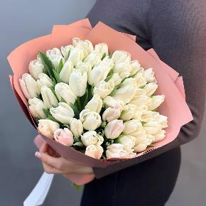 Букет из 49 белых тюльпанов в Рузе