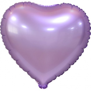 Сердце сиреневое фольгированный шар с гелием (45 см) в Рузе
