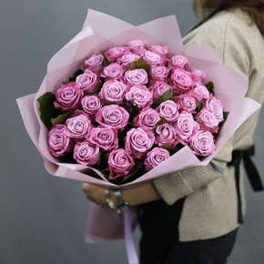 Букет из 35 малиновых роз Меритим (50 см) в Рузе