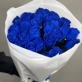 25 синих роз Эквадор (60 см) в Рузе
