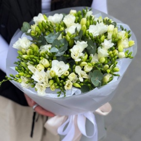 Букет из 51 белой фрезии в Рузе