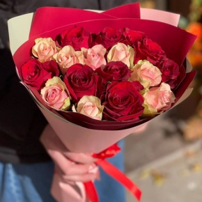Букет "Вечность" из 15 роз кения (40 см) в Рузе