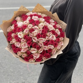 Букет "Амурный" из 101 розы (40 см) в Рузе
