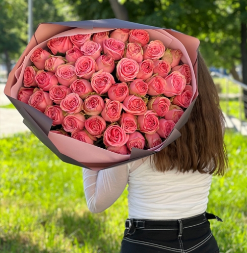 Букет "Тайна" из 51 розы (60 см) в Рузе