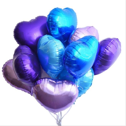 Сердце сиреневое фольгированный шар с гелием (45 см) в Рузе