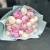 Микс из 19 бело-розовых пионов в Рузе
