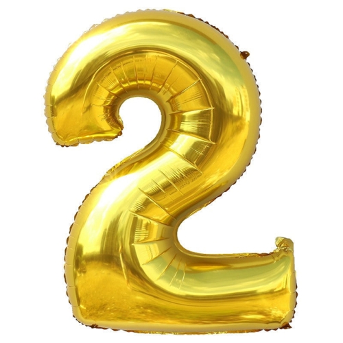 Шар гелиевый цифра 2 (40х102 см) в Рузе